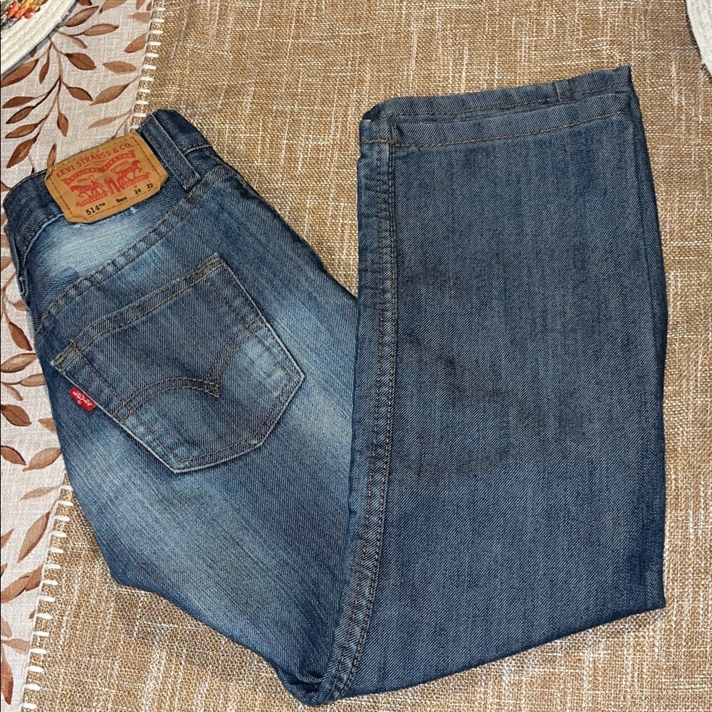 Levi’s 514 Slim Straight Boys Jeans Med Wash sz 8Reg / 24W x 22L